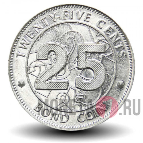 25 центов 2014 года - Зимбабве - Бонд-коин