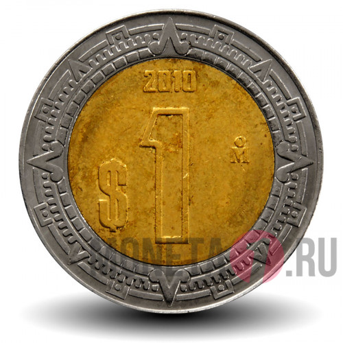 1 песо 2010 года - Мексика