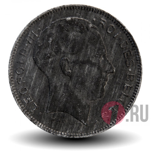 5 франков 1945 года - Бельгия - Леопольд III (Французский текст)