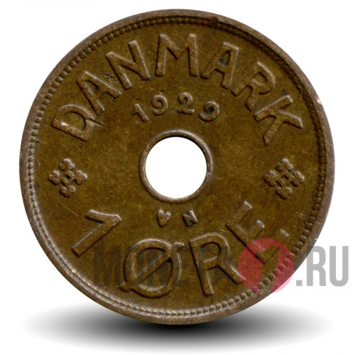 1 ore 1929 года - Дания - Кристиан X