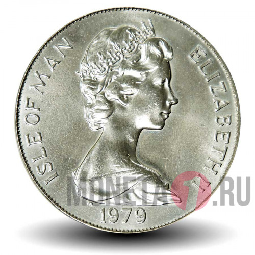 1 крона 1979 года - Тысячелетие Тинвальда - Спасательная шлюпка - Остров Мэн