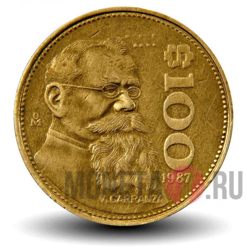 100 песо 1987 года - Мексика - Венустиано Карранса