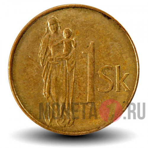1 крона 2006 года - Словакия - Мадонна с ребенком