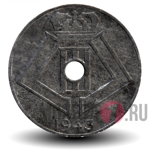 5 сантимов 1943 года - Окупация WWII - Бельгия (BELGIQUE-BELGIE)