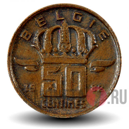 50 сантимов 1982 года - Бельгия - Бодуэн I - BELGIE