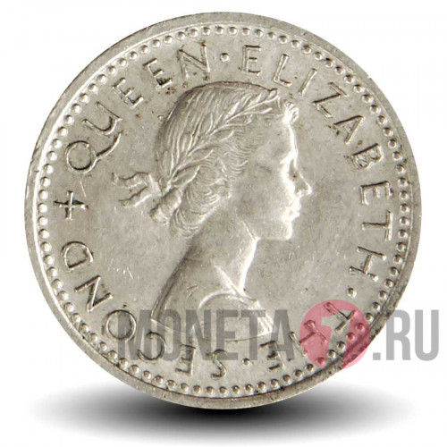 3 пенса 1959 года - Новая Зеландия - 2 дубины Пату