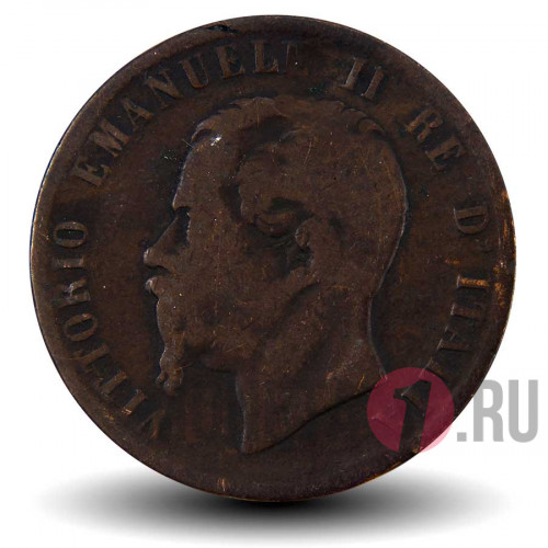 10 чентезимо 1867 года - Италия - Виктор Эммануил II