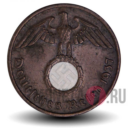 2 рейхспфеннига 1937 года - Третий Рейх - F
