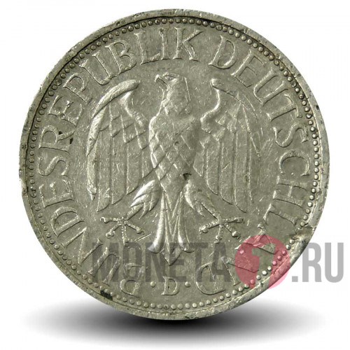 1 марка 1975 года - ФРГ - D