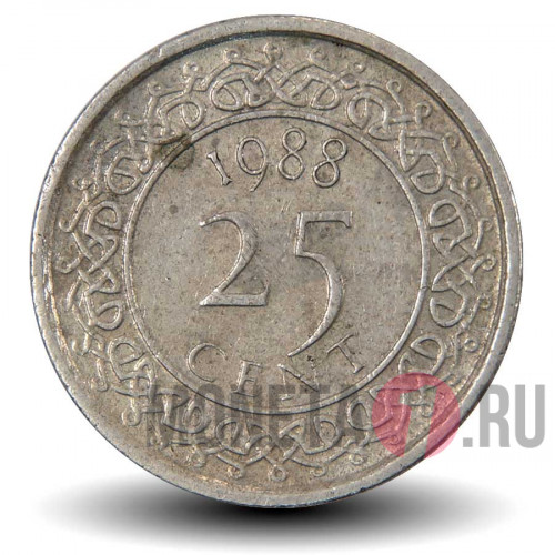 25 центов 1988 года - Суринам