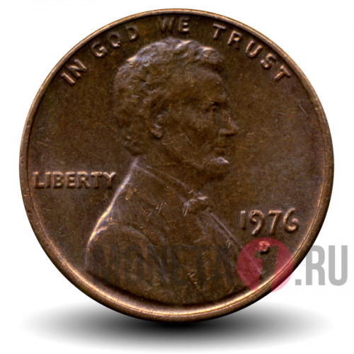 1 цент 1976 года - США - D