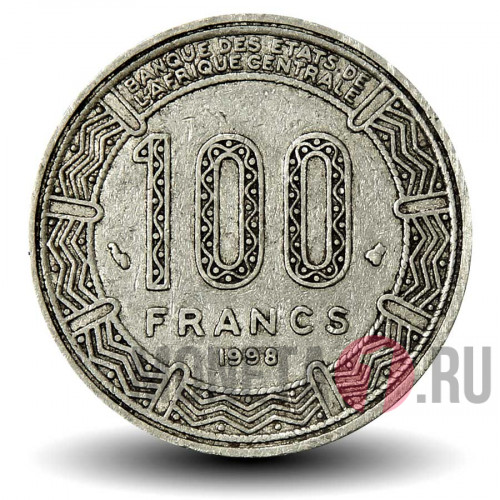 100 франков 1998 года - Центрально-Африканские штаты - Антилопы