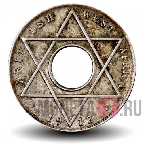 1/10 пенни 1912 года - H - Британская Западная Африка - George V