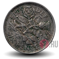6 пенсов 1967 года - Elizabeth II - Великобритания