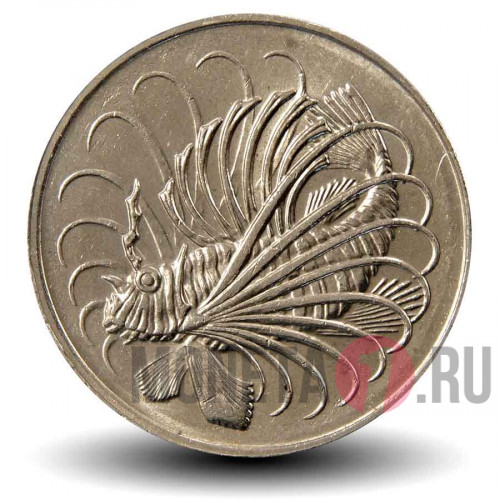 50 центов 1983 года - Сингапур - Рыба-лев