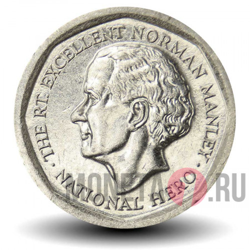 5 долларов 2014 года - Ямайка - Норман Манлей
