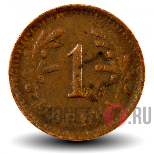 1 марка 1951 года - Финляндия - Медь