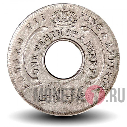 1/10 пенни 1910 года - Британская Западная Африка - Edward VII