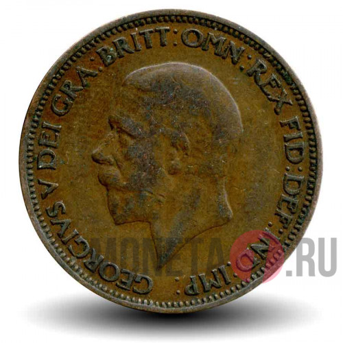 Half Penny 1936 года - George V - Великобритания