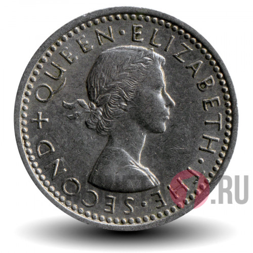 3 пенса 1960 года - Новая Зеландия - 2 дубины Пату