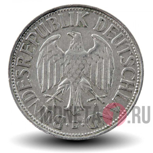 1 марка 1966 года - ФРГ - D