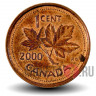 1 цент 2000 года - Канада - Кленовый лист
