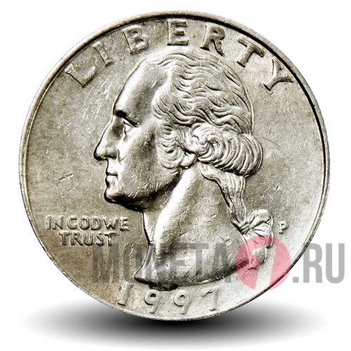 25 центов 1997 года - США - Джордж Вашингтон - P