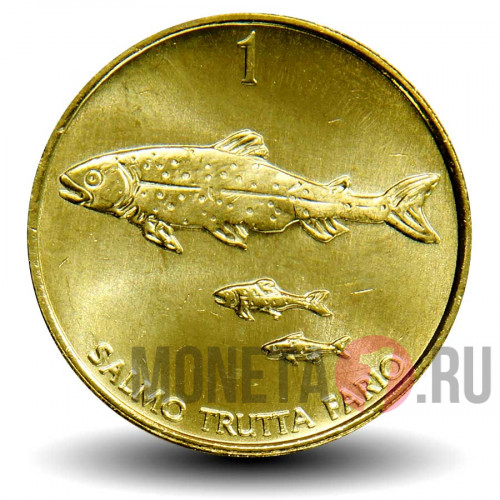 1 толар 1999 года - Ручьевая форель - Словения