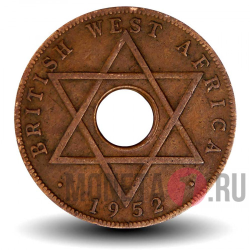 1/2 пенни 1952 года - H - Британская Западная Африка - George V