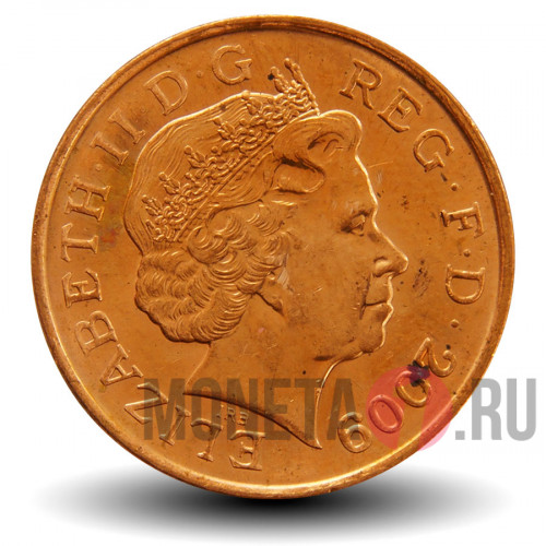 1 пенни 2009 года - Великобритания - Елизавета II