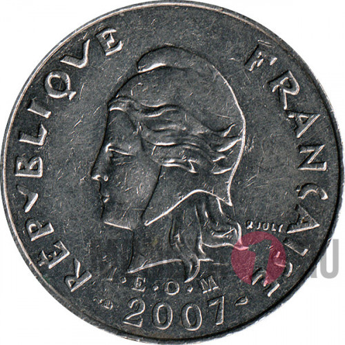 20 франков 2007 год - Французская Полинезия