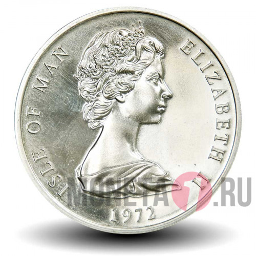 25 пенсов 1972 года - Серебряная свадьба - Остров Мэн