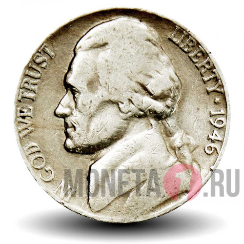 5 центов 1946 года - Усадьба Монтичелло (Monticello) - США