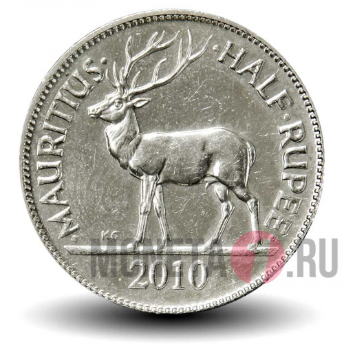 1/2 рупии 2010 года - Маврикий - Олень