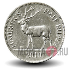 1/2 рупии 2010 года - Маврикий - Олень