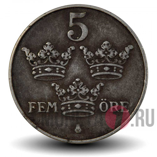 5 ore 1949 года - Швеция - Густав V