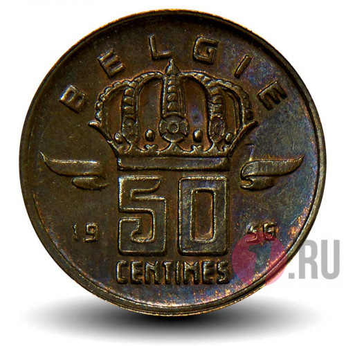 50 сантимов 1956 года - Бельгия - Бодуэн I - BELGIE