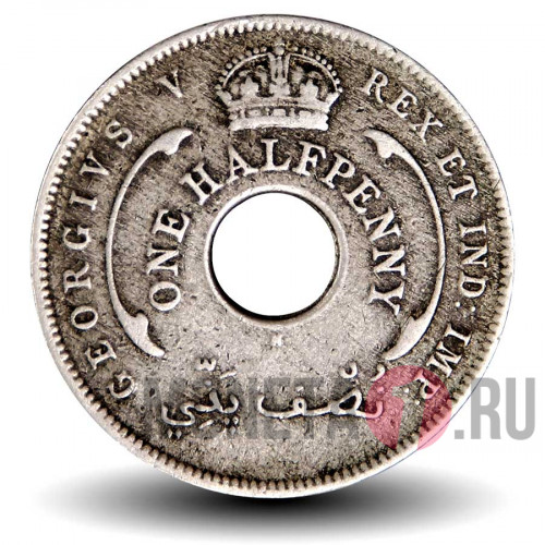 1/2 пенни 1918 года - H - Британская Западная Африка - George V