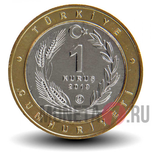 1 куруш 2019 года - Турция - Ardic kusu (20)