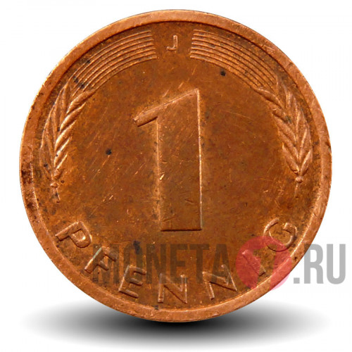 1 пфенниг 1992 года - ФРГ - J