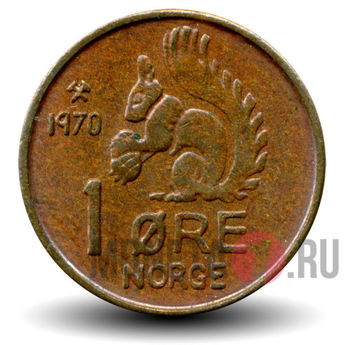 1 эре 1970 года - Норвегия - Белка