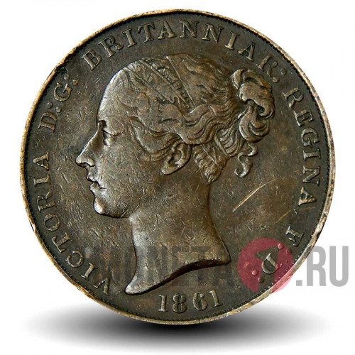 1/13 шиллинга 1861 год - Остров Джерси
