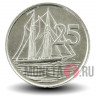 25 центов 1999 года - Каймановы Острова - Парусник