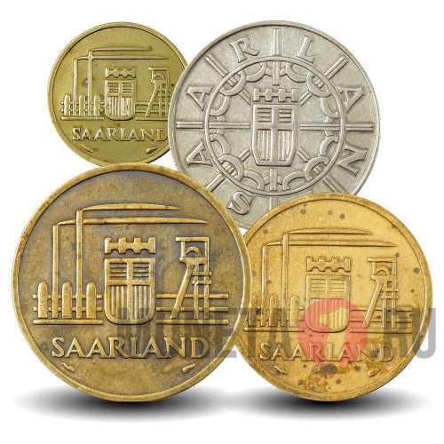 Набор монет Саарланда 1954-55 гг.