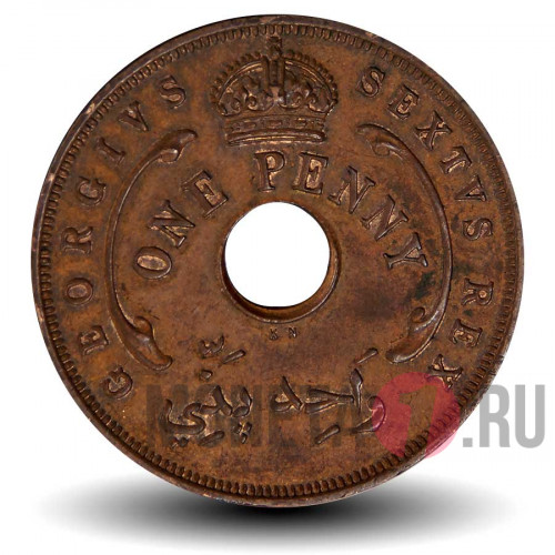 1 пенни 1952 года - KN - Британская Западная Африка - George VI