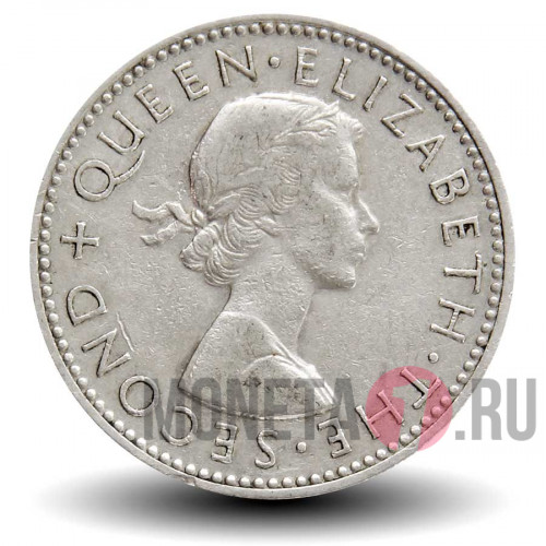 1 шиллинг 1957 года - Новая Зеландия - Воин Маори