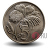 5 центов 1973 года - Острова Кука - Гибискус