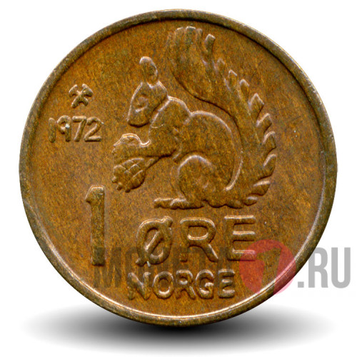 1 эре 1972 года - Норвегия - Белка