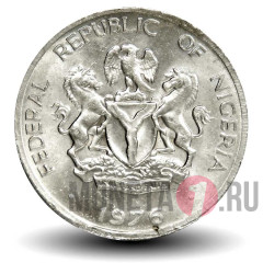 10 кобо 1976 года - Нигерия - Пальмы