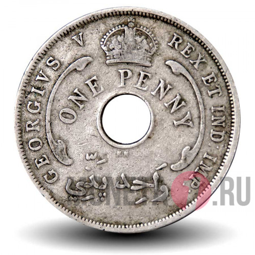 1 пенни 1920 года - KN - Британская Западная Африка - George V